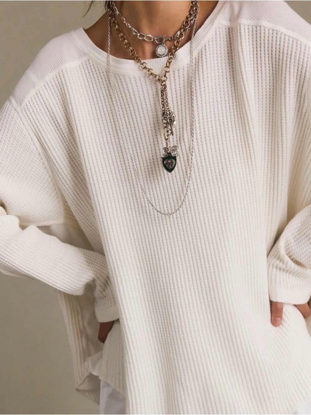 Free People One Blake Thermal Coconut Milk - Picture 1 of 6